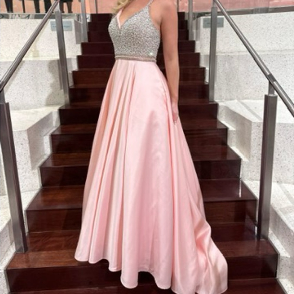Tiffany Designs Blush Pink Prom Dress - Picture 4 of 6
